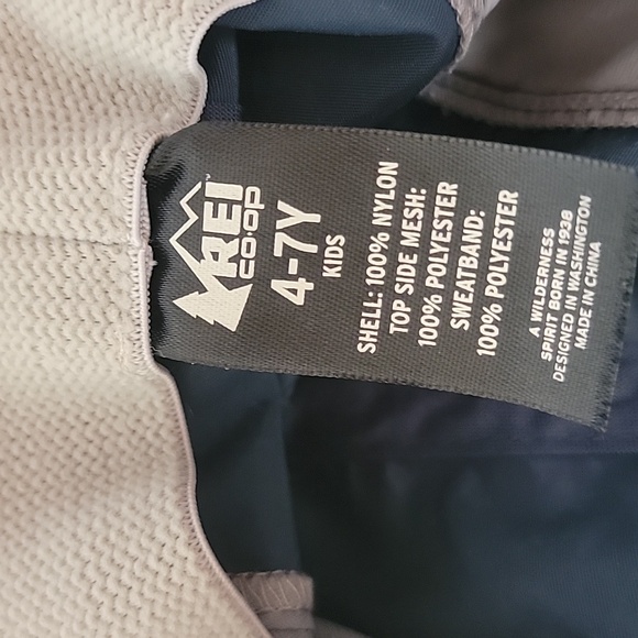 REI NEW Kid's Paddler Thunder Blue SPF 50 Adjustable Strap Hat Size 4-7 Yr - Picture 5 of 9